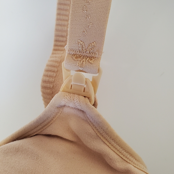 Cake Lingerie Womens Nude Beige Nursing Bra Removable Pads Wireless Size XL - Picture 4 of 10